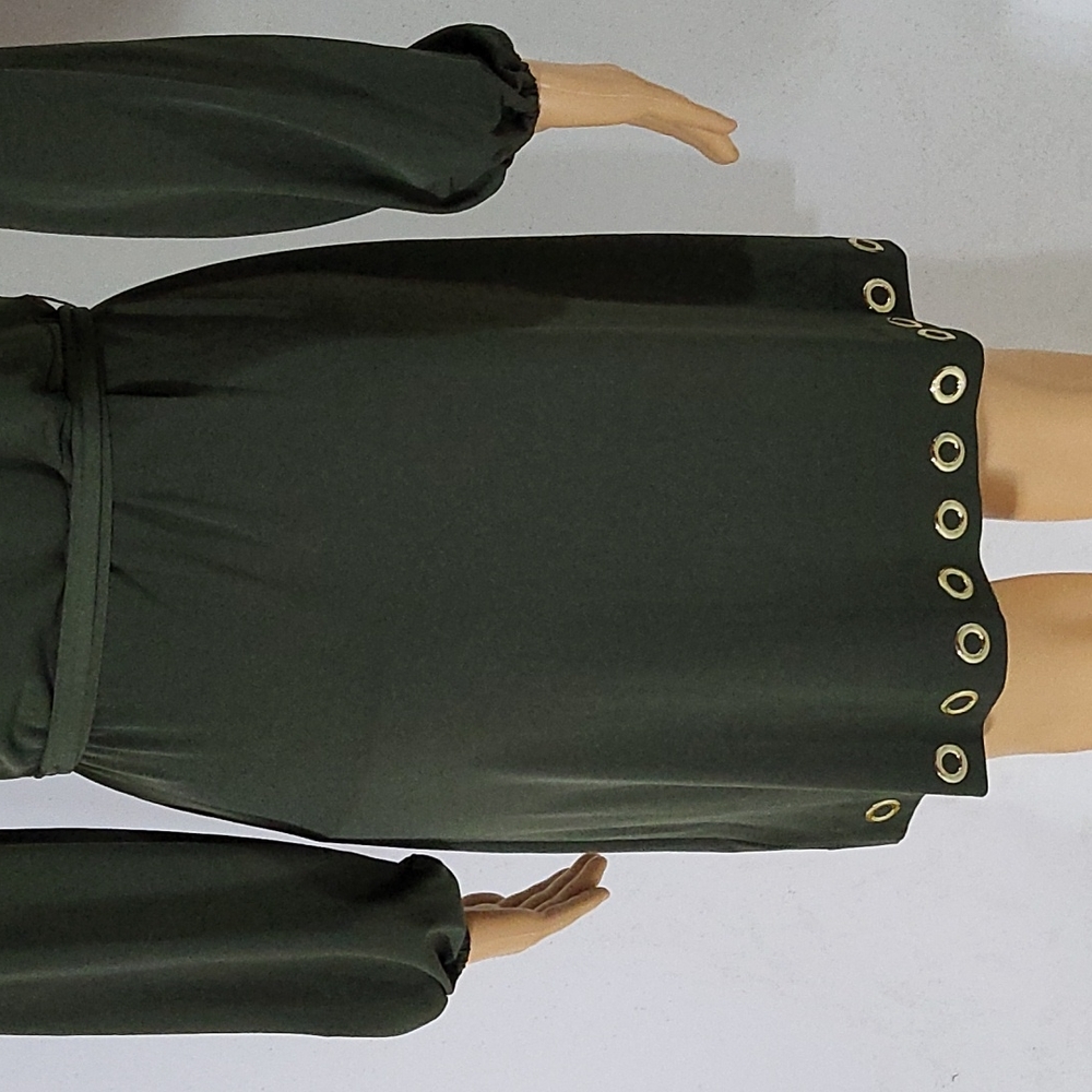 MICHAEL KORS GROMMET TRIMMED WRAP DRESS - Picture 8 of 9